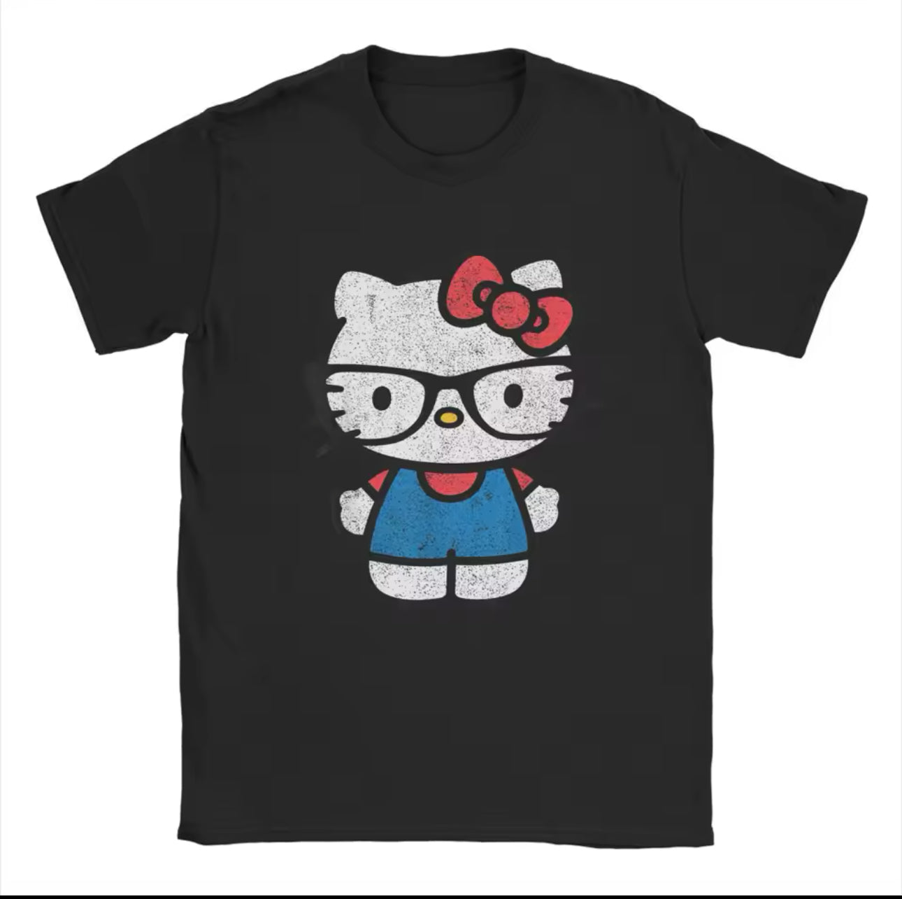 Hello Kitty Cute Glasses Tee White